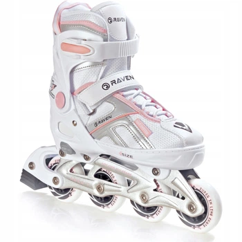 Раздвижные ролики Raven Pulse White/Pink размер 33-36 (sk822)