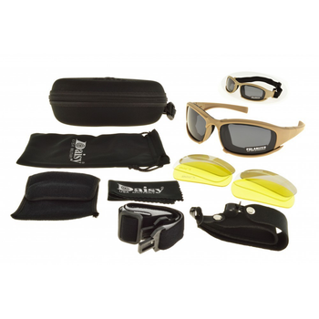 Тактические очки с комплектом линз, бежевые. 3-38607