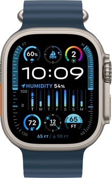 Smartwatch Apple Watch Ultra 2 GPS + Cellular 49mm Titanium Case with Blue Ocean Band (MREG3)