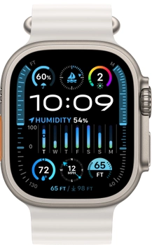 Smartwatch Apple Watch Ultra 2 GPS + Cellular 49mm Titanium Case with White Ocean Band (MREJ3)