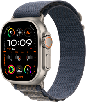 Smartwatch Apple Watch Ultra 2 GPS + Cellular 49mm Titanium Case with Blue Alpine Loop - Large (MREQ3)