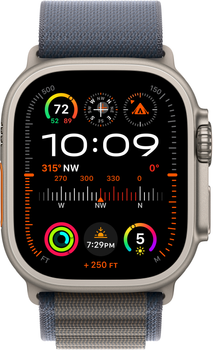 Smartwatch Apple Watch Ultra 2 GPS + Cellular 49mm Titanium Case with Blue Alpine Loop - Large (MREQ3)