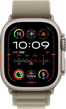 Smartwatch Apple Watch Ultra 2 GPS + Cellular 49mm Titanium Case with Olive Alpine Loop - Medium (MREY3)