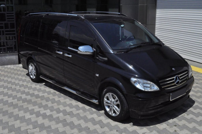 Боковые трубы BB002 (2 шт., нерж.) d60, Длинная база для Mercedes Viano 2004-2014 гг