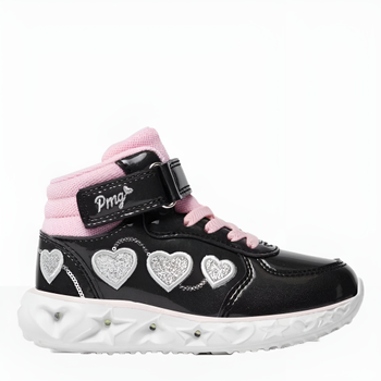 Buty sportowe dziecięce dla dziewczynki za kostkę Primigi 4970122 29 Czarne (8055069797172)