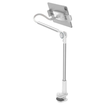 Держатель для планшетов и телефонов настольный на струбцине Baseus Otaku Life Rotary Adjustment Lazy. White