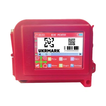 Каплеструйный мини принтер UKRMARK 2603 MINI, 12,7 мм, красный (без картриджа)
