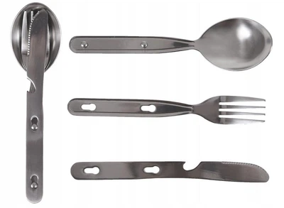 Набір столовий Ложка, Виделка, Ніж Mil-Tec CAMPING ESSBESTECK 3-TLG.S/STEEL (14622700-3)