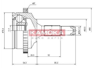 ШРУС KAMOKA 7146 Peugeot 206 32723C