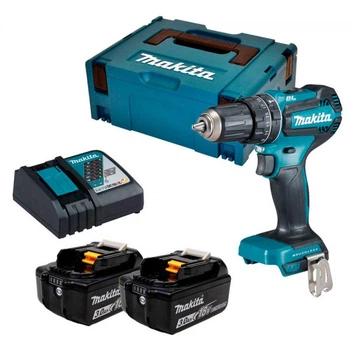Аккумуляторная ударная дрель-шуруповерт Makita DHP485RFJ + 2 акб 18 V 3 Ah + з/у DC18RC + MakPac