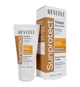 Крем для лица Revuele Sunprotect солнцезащитный тонирующий SPF 50+ тон Golden Tint Золотистый оттенок (5060565106062)
