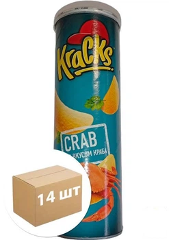 Чипсы картофельные с Крабом ТМ "Kracks" 160г упаковка 14 шт (134175)