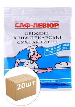 Дріжджі сухі харчові ТМ "Саф-левюр" 100г упаковка 20 шт (134168)