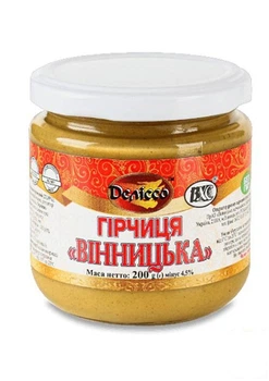 Горчица Винницкая (стекло) ТМ "Делиссо" 200г (145399)