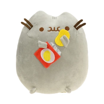 Плюшева м'яка іграшка Кіт Пушин з чипсами 15х15 см Pusheen Cat