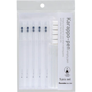 Набор пустых маркеров Kuretake Karappo-Pen Fine 5шт.