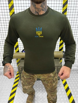 Мужской свитер олива "Слава Украине" размер XL