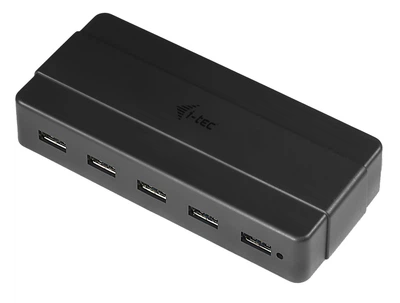 USB-хаб i-Tec на 7 USB 3.0 портів з блоком живлення чорний (U3HUB742)