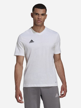 T-shirt męski w serek Adidas ENT 22 Tee HC0452 M Biały (4065418933681)