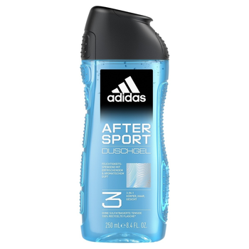 Гель для душу Adidas After Sport Shower Gel 3 в 1 New Cleaner Formula для чоловіків 250 мл (3616304240430)