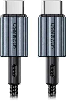 Кабель Choetech USB Type-C - USB Type-C 2 м 60W в оплетке Черный (XCC-1015)