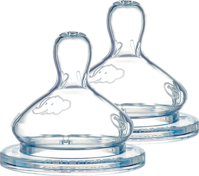Силіконова соска Bebe Confort Emotion широка основа три швидкості розмір S1 2 шт (3102209000)