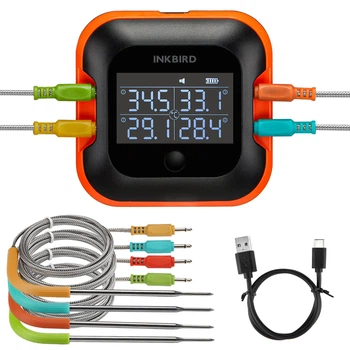 BBQ термометр Inkbird IBT-24S цифровий із Bluetooth 5.0 на 4 кольорові щупи