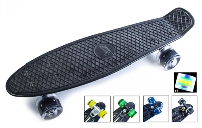 Penny Board Black Светящиеся колеса