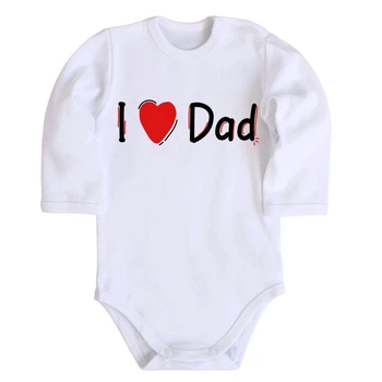 Детское боди с длинным рукавом I Love Dad 92 белый DM-1320