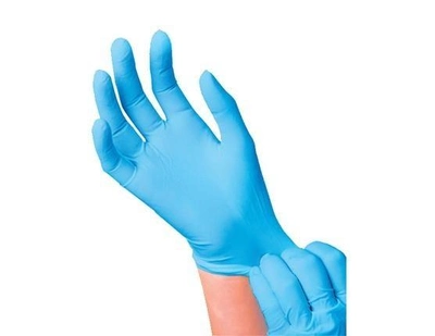 Нітрилові рукавички Medicom SafeTouch® Slim Blue без пудри Розмір M 100 шт (50 пар)