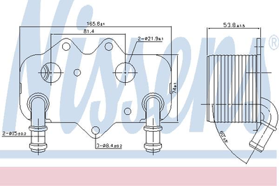 Масляный Радіатор OPEL ASTRA G (98-) 2.0 TD Nissens (90781)