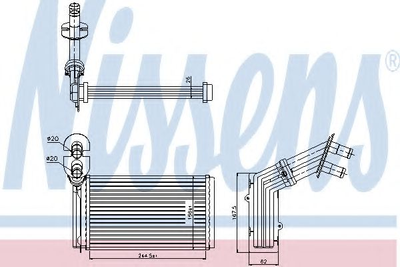 пічка SEAT ALHAMBRA(96-)1.8 T(+)[OE 7M0.819.030 B] Nissens (73973)