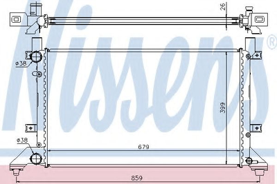 Радиатор VW LT(96-)2.3 i(+)[OE 2D0.121.253] Nissens (65231A)