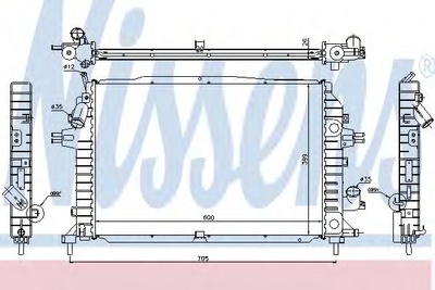 Радиатор OP ASTRA H(04-)1.9 CDTi(+)[OE 1300 275] Nissens (630705)