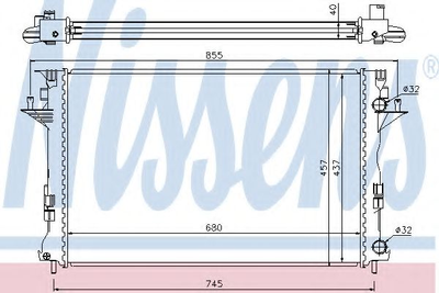 Радиатор RN ESPACE IV(02-)2.2 dCi(+)[OE 82 00 033 729] Nissens (63771)