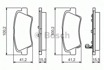 Гальмівні колодки дискові Bosch (0986494557)