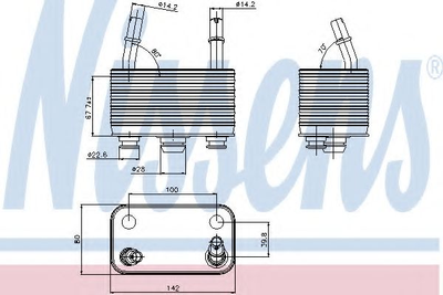 Масл.рад. BMW X5 E53(00-)X5 3.0d(+)[OE 1720 7 500 754] Nissens (90678)