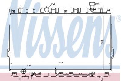 Радіатор HY SANTA FE(00-)2.0 i 16V(+)[OE 25310-26000] Nissens (67030)