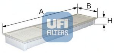 Фильтр, воздух во внутреннем пространстве UFI (5310100)