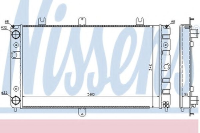 Радіатор LADA PRIORA(08-)1.6 i(+)[OE 21701301012] Nissens (623553)