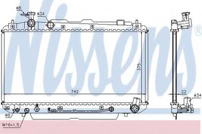 Радіатор TY RAV 4(00-)2.0 i 16V[OE 16400-28140] Nissens (64644A)