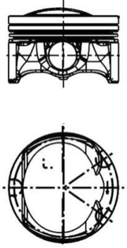 Поршень в комплекте на 1 цилиндр, 2-й ремонт (+0,50) Kolbenschmidt (41197620)