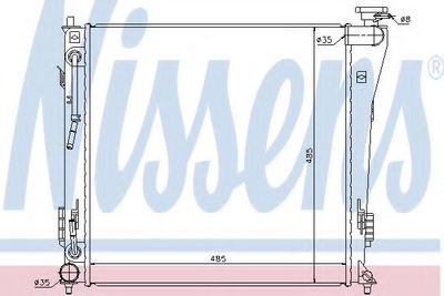 Радіатор HY i40(11-)1.7 CRDI[OE 253103Z100] Nissens (67552)