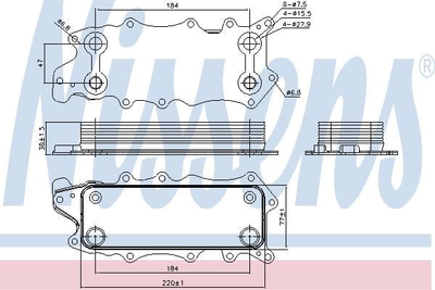 Масляный радиатор DODGE MAGNUM (04-) 3.0 CRD Nissens (90784)