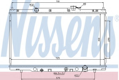 Радіатор HD CR-V(02-)2.0 i 16V[OE 19010-PNL-G01] Nissens (68103)