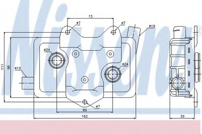 Масл.рад. MB SPRINT W 901-905(95-)208 D(+)[OE 601 180 00 65] Nissens (90618)