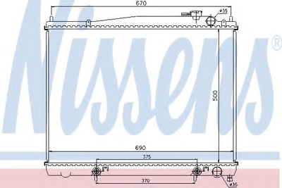 Радіатор INFIN QX 33(+)[OE 21410-0W510] Nissens (62916)