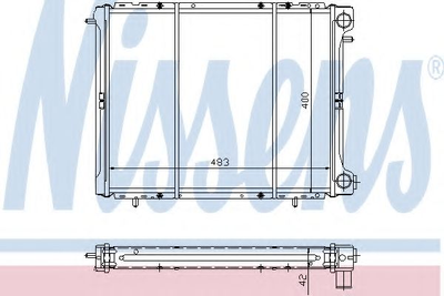 Радиатор RN R 19(88-)1.7(+)[OE 77 00 272 472] Nissens (63906)