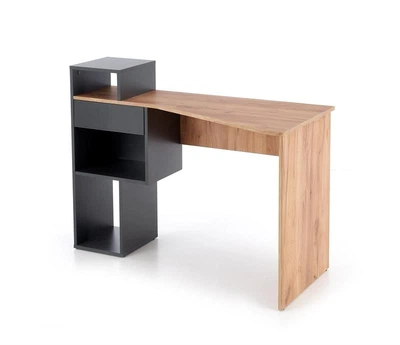 Многофункциональный письменный стол из дуба и антрацита wotan Conti Halmar 122x90x57 (V-UA-CONTI-ANTRACYTD.WOTAN) 155683