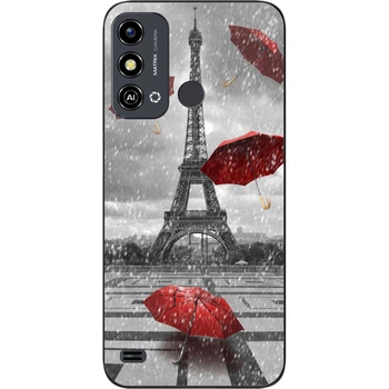 Бампер силиконовый чехол SMTT для ZTE Blade A53 с картинкой Париж